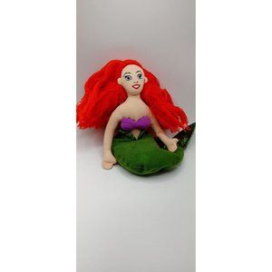 DISNEY STORE ARIEL FROM THE LITTLE MERMAID BEANIE PLUSH BEAN BAG STUFFED ANIMAL